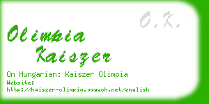 olimpia kaiszer business card